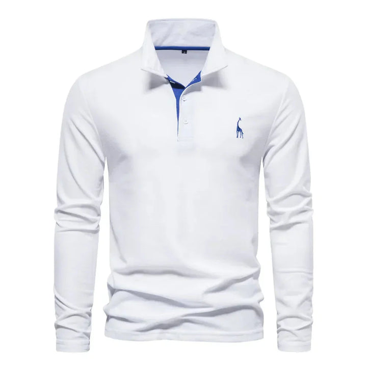 Classic Men's Long Sleeve Polo Shirt - Felix-White-S-State of Style