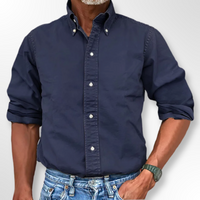Classic Men's Shirt - Victor-Dark blue-S-State of Style