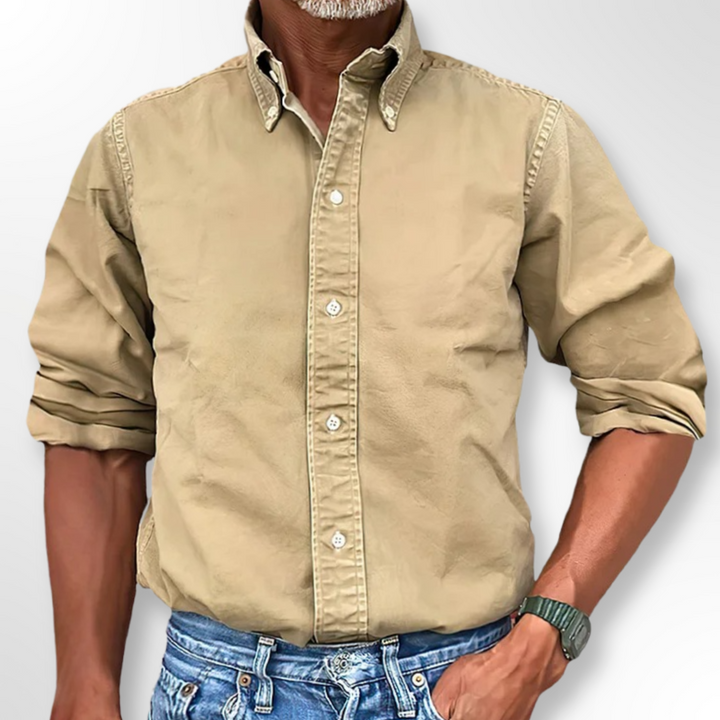 Classic Men’s Shirt - Victor-Khaki-S-State of Style