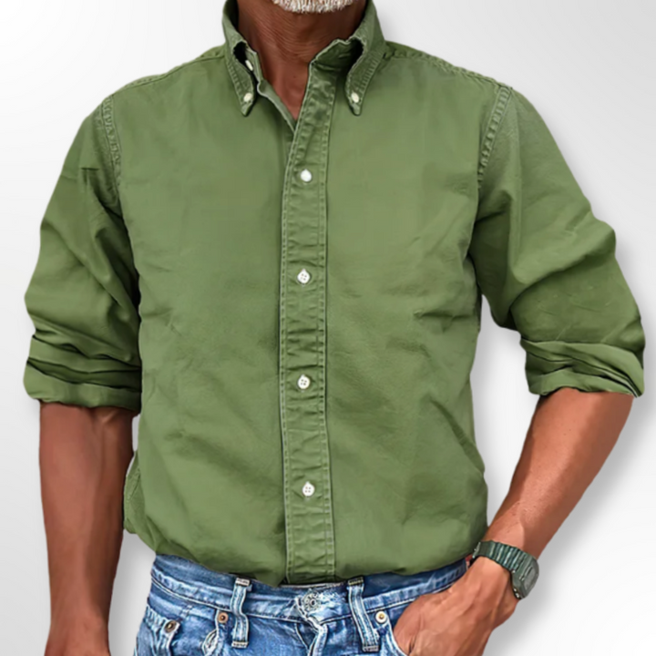 Classic Men's Shirt - Victor-Olive green-S-State of Style