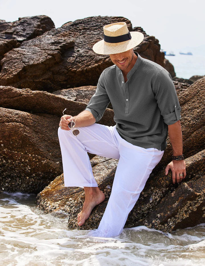 Classic men's shirt with a relaxed fit – Lennox-White-S-State of Style