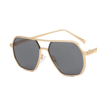 Classic men's sunglasses with metal frame & UV400 protection – Matteo-Gold grey-State of Style