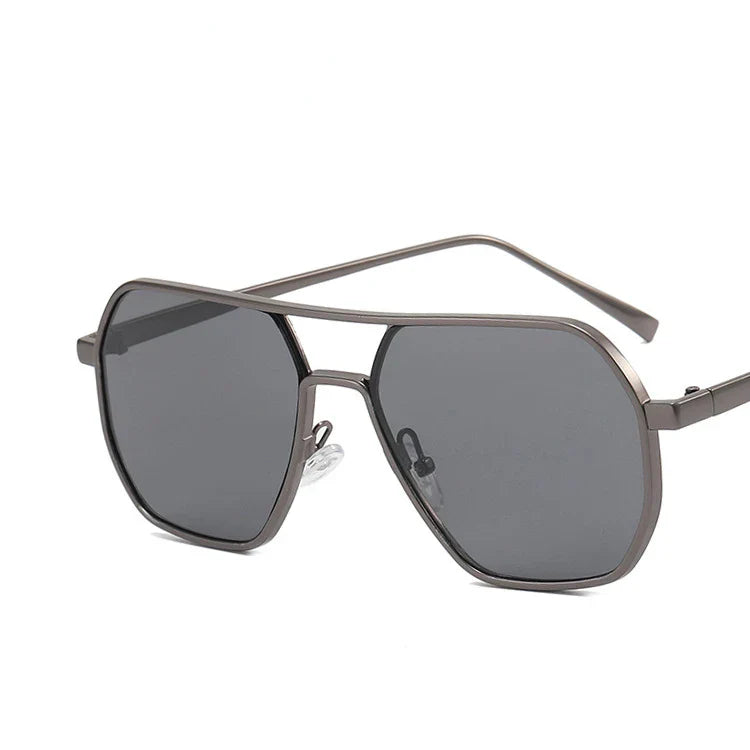 Classic men's sunglasses with metal frame & UV400 protection – Matteo-Gun Grey-State of Style