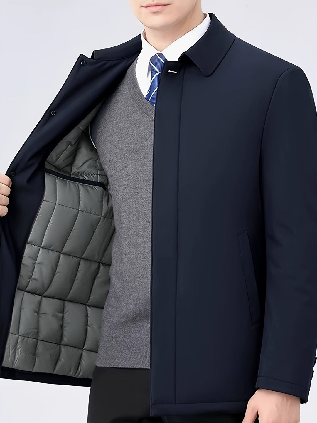 Classic Men's Trench Coat - Renovan-Navy Blue-S-State of Style