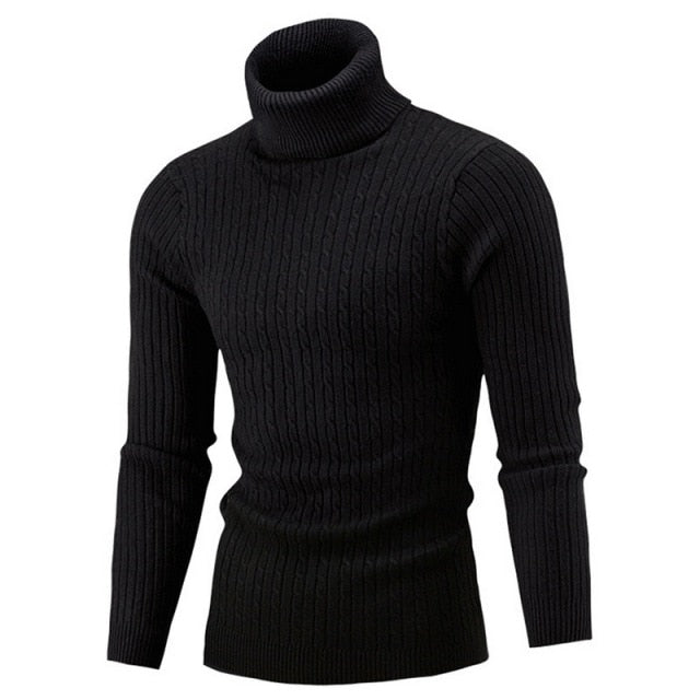 Classic Men's Turtleneck Sweater - SummitLayer-Black-S-State of Style