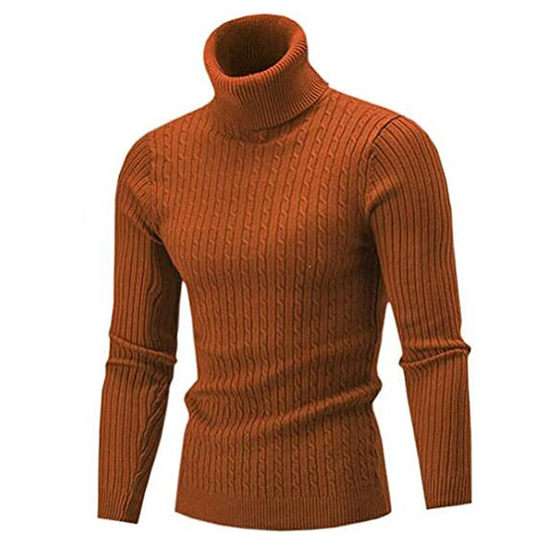 Classic Men's Turtleneck Sweater - SummitLayer-Brown-S-State of Style