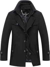 Classic Men's Winter Blazer - Luca-Black 2-S-State of Style