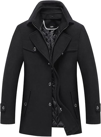 Classic Men's Winter Blazer - Luca-Black 2-S-State of Style