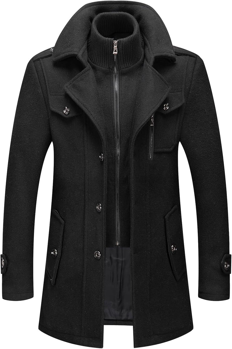 Classic Men's Winter Blazer - Luca-Black-S-State of Style