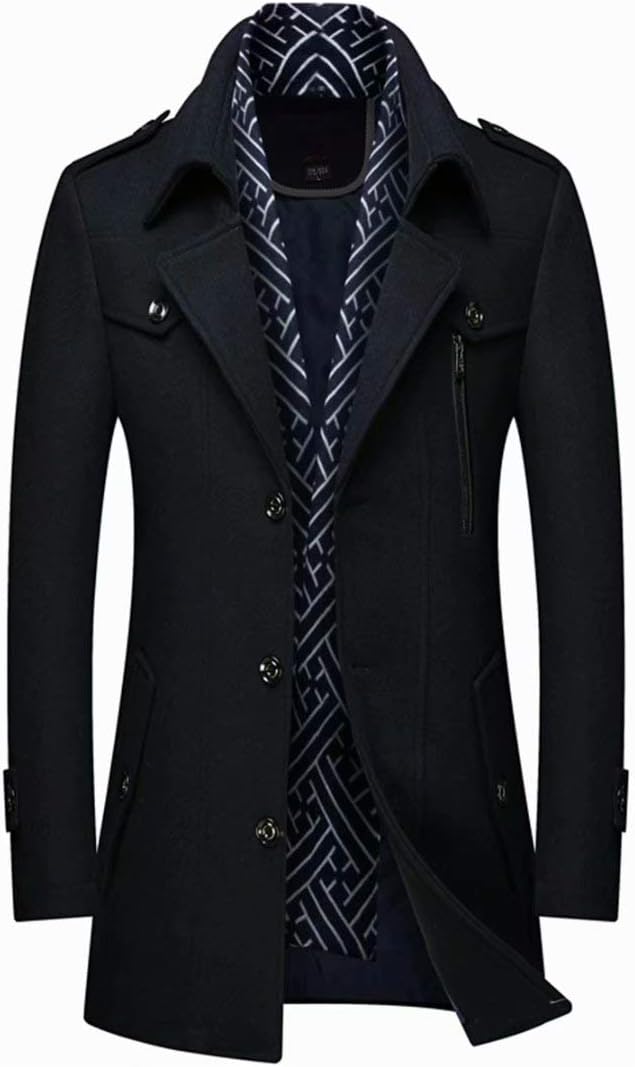 Classic Men's Winter Blazer - Luca-Black-S-State of Style