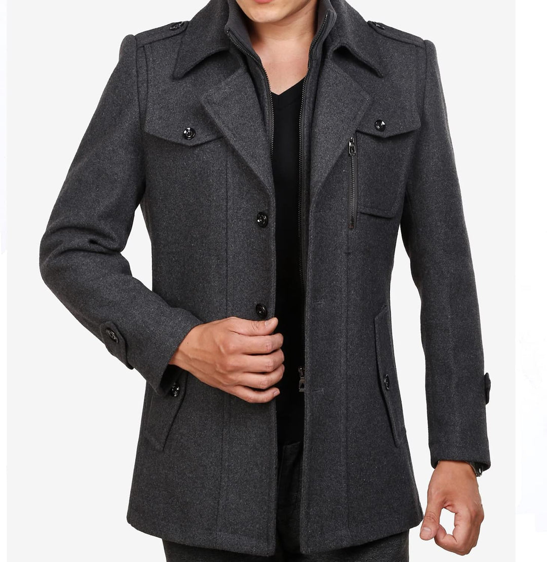 Classic Men's Winter Blazer - Luca-Black-S-State of Style