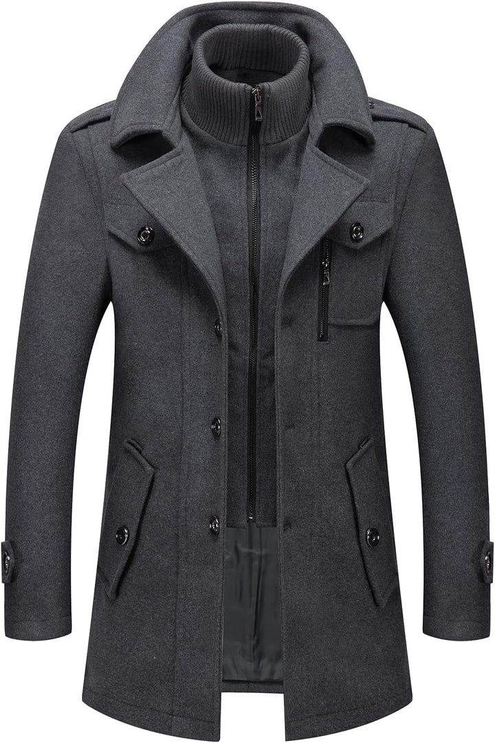 Classic Men's Winter Blazer - Luca-Black-S-State of Style