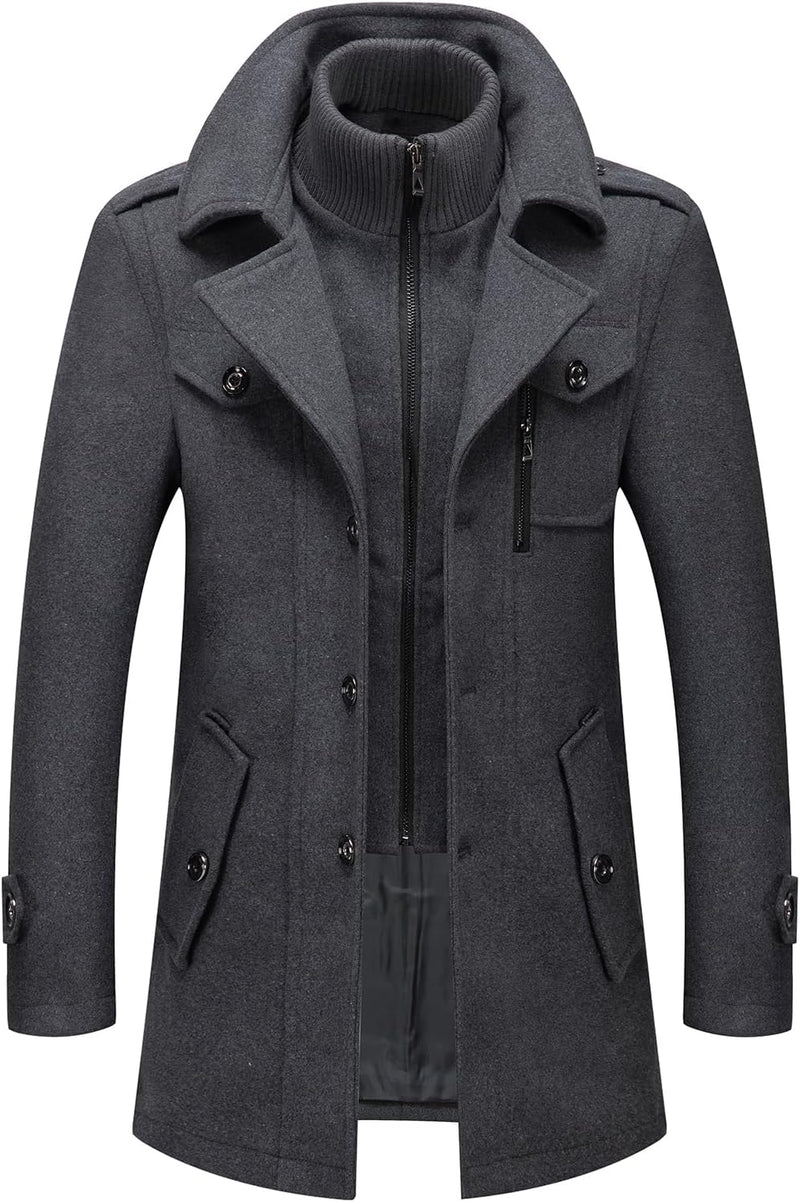 Classic Men's Winter Blazer - Luca-Black-S-State of Style