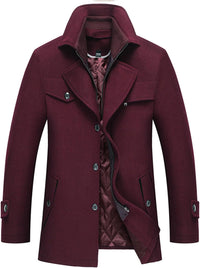 Classic Men's Winter Blazer - Luca-Bordeaux red 2-S-State of Style