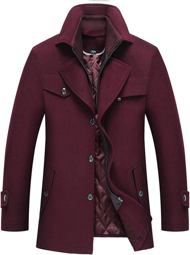Classic Men's Winter Blazer - Luca-Bordeaux red 2-S-State of Style