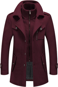 Classic Men's Winter Blazer - Luca-Bordeaux red-S-State of Style