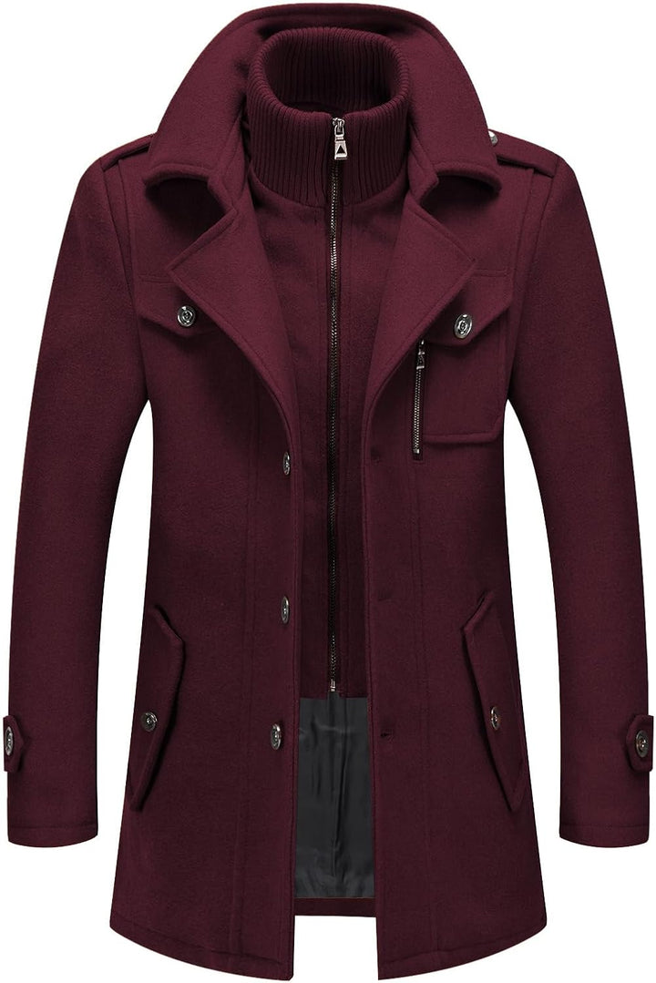 Classic Men's Winter Blazer - Luca-Bordeaux red-S-State of Style