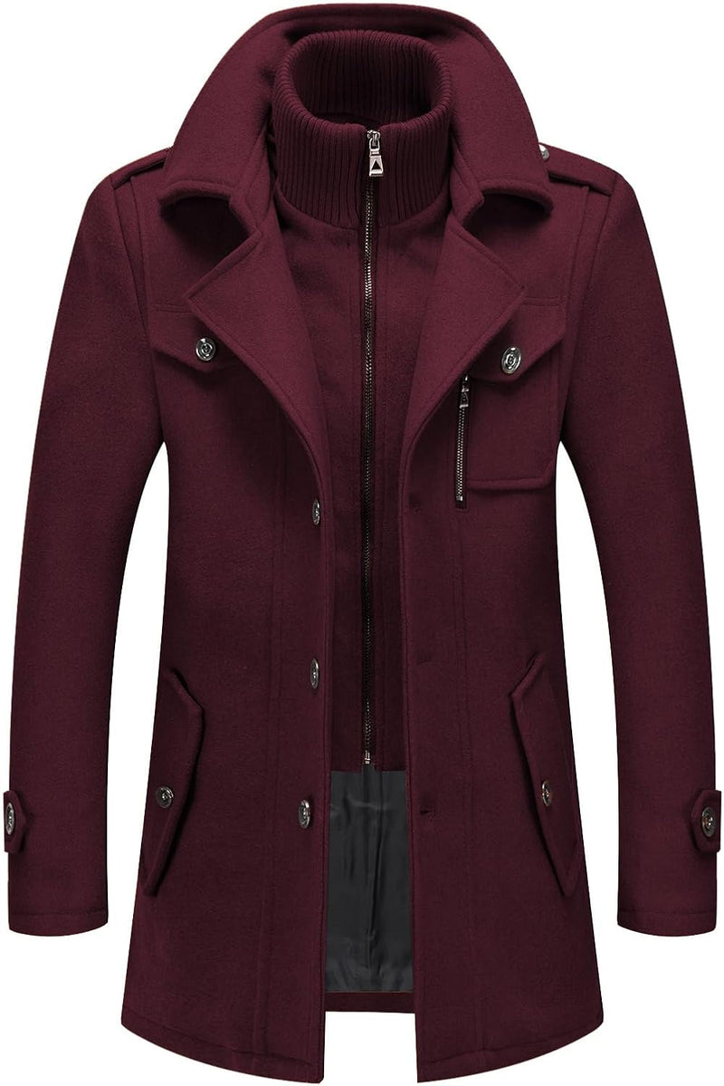 Classic Men's Winter Blazer - Luca-Bordeaux red-S-State of Style
