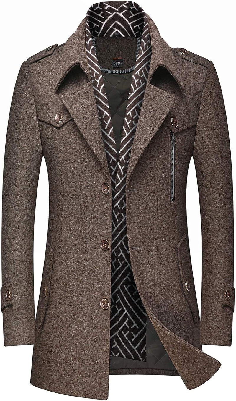 Classic Men's Winter Blazer - Luca-Brown-S-State of Style