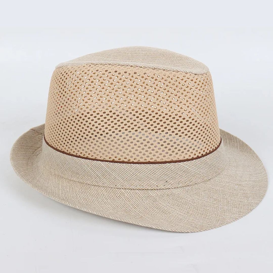 Classic Mesh Bowler Hat Marius – Lightweight Vintage Style-Beige-57-State of Style