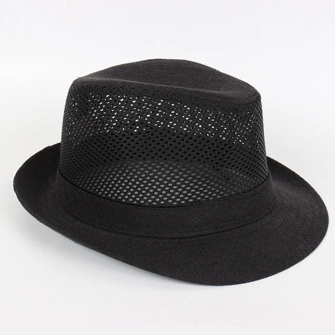 Classic Mesh Bowler Hat Marius – Lightweight Vintage Style-Black-57-State of Style