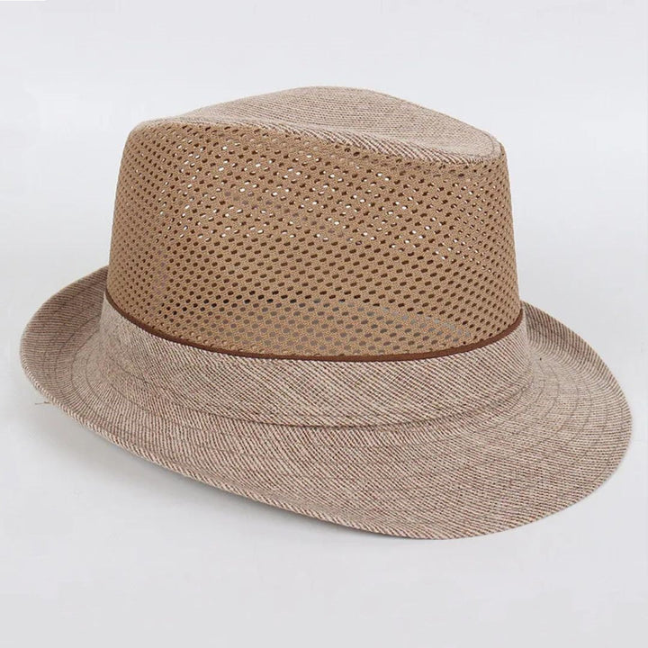 Classic Mesh Bowler Hat Marius – Lightweight Vintage Style-Khaki-57-State of Style