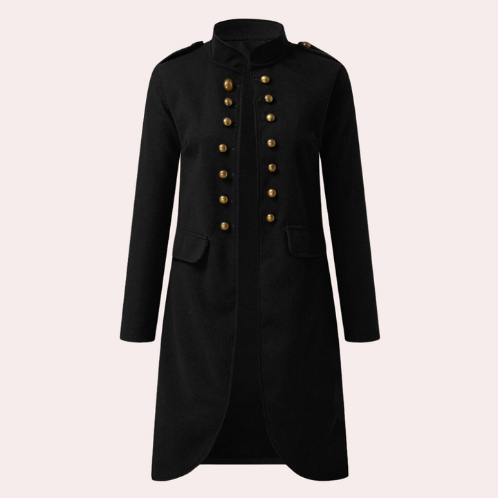 Classic Mid-length Women's Coat - Elise-Black-XS-State of Style