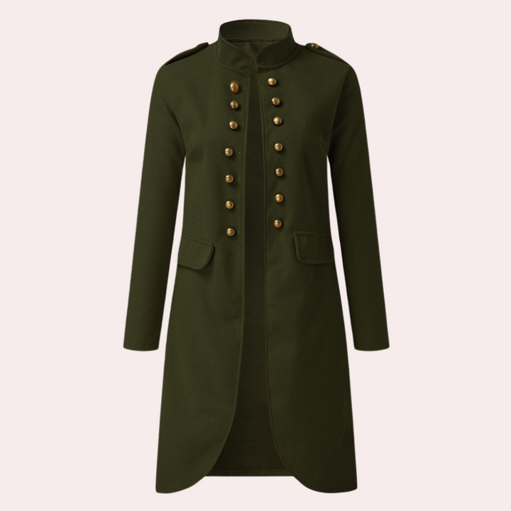 Classic Mid-length Women's Coat - Elise-Green-XS-State of Style