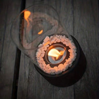 Classic Oil Lamp with Open Flame - Lumora-Black-Medium-State of Style