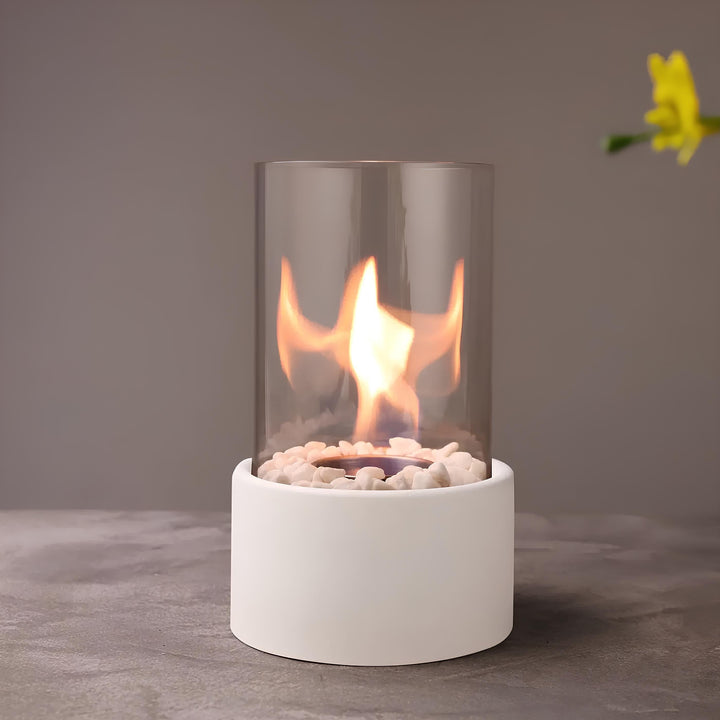Classic Oil Lamp with Open Flame - Lumora-Black-Medium-State of Style