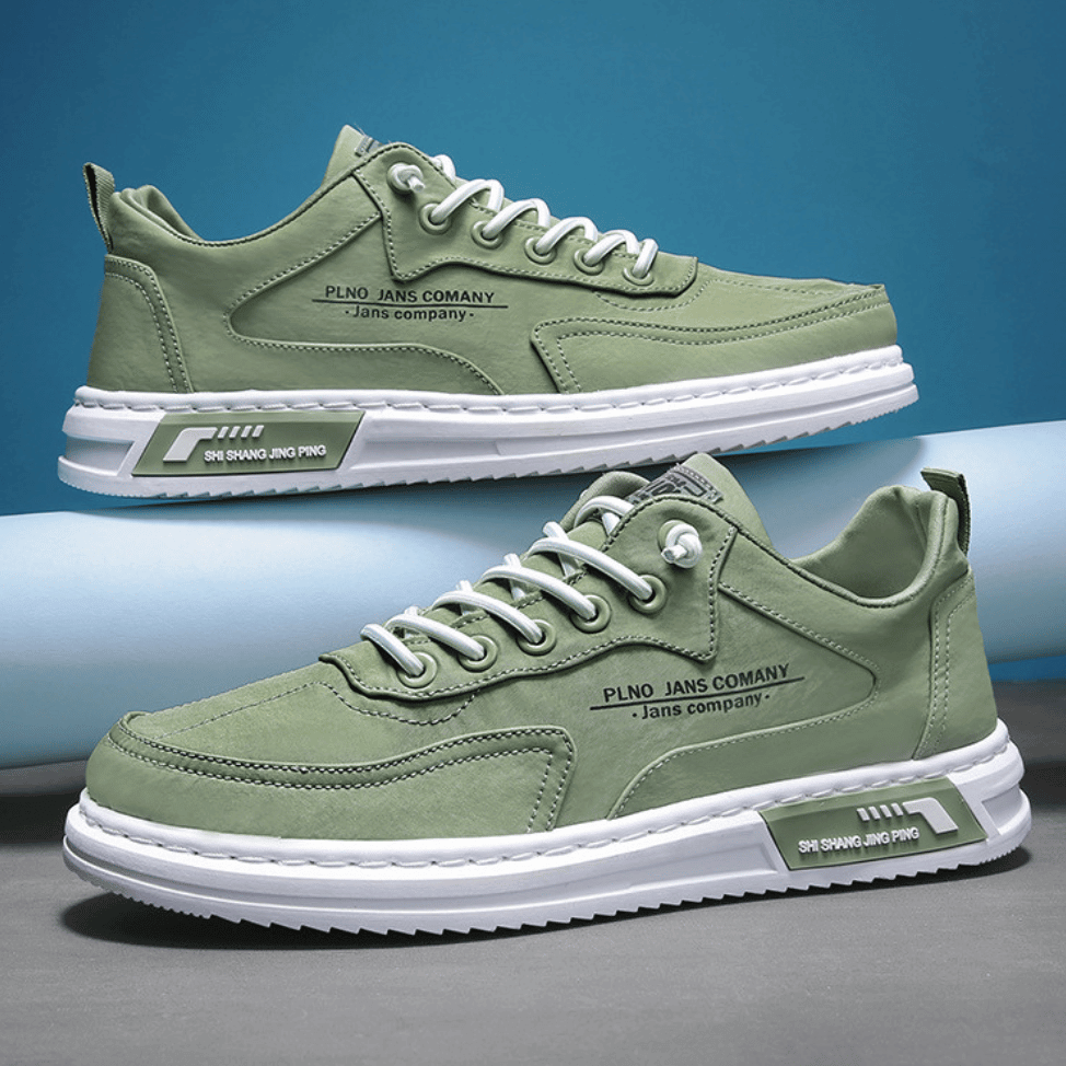 Classic Orthopaedic Men's Sneakers - Oscar-Green-6-State of Style