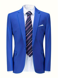 Classic Plain Men's Blazer - Floris-Blue-XS-State of Style