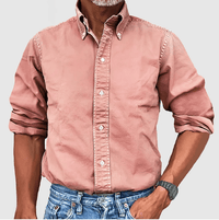 Classic Shirt with Long Sleeves - Damien-Pink-S-State of Style