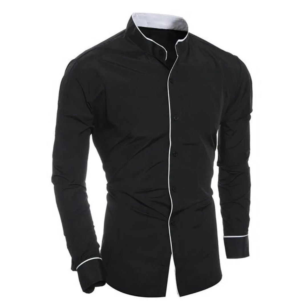 Classic Slim-Fit Shirt Jonas – Casual Elegance for Everyday Wear-Black-M-State of Style