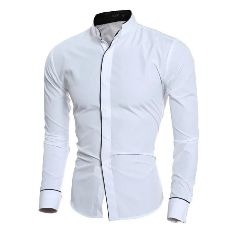 Classic Slim-Fit Shirt Jonas – Casual Elegance for Everyday Wear-White-M-State of Style