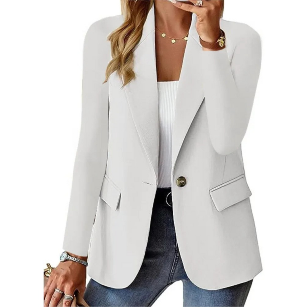 Classic Slim Ladies Blazer - Camille-White-S-State of Style