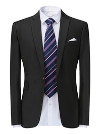 Classic Solid Men's Blazer - Floris-Black-S-State of Style
