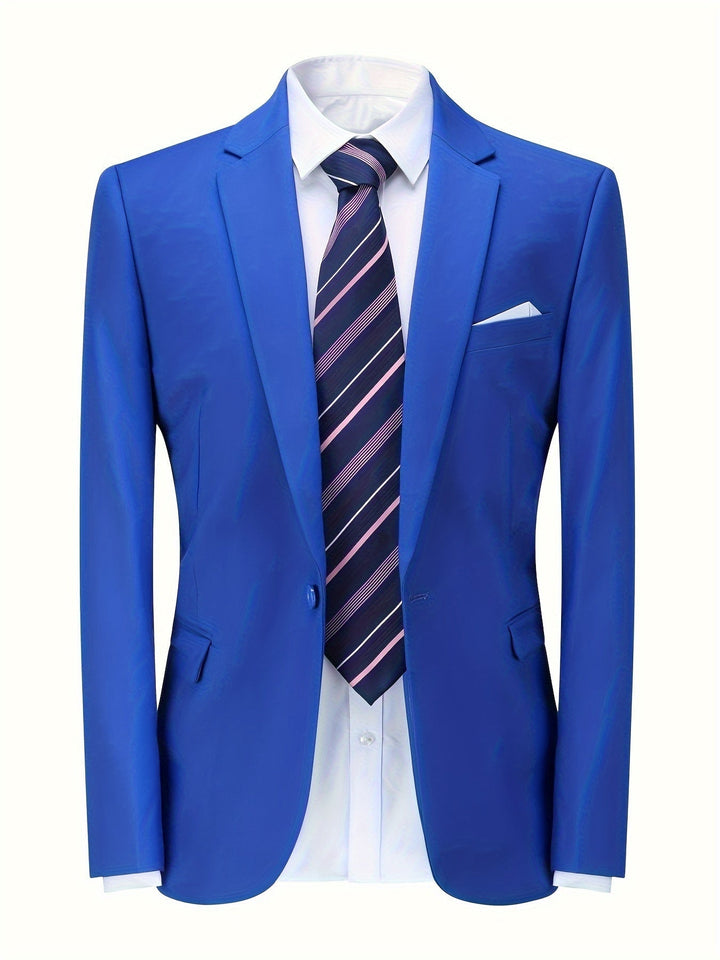 Classic Solid Men's Blazer - Floris-Blue-S-State of Style