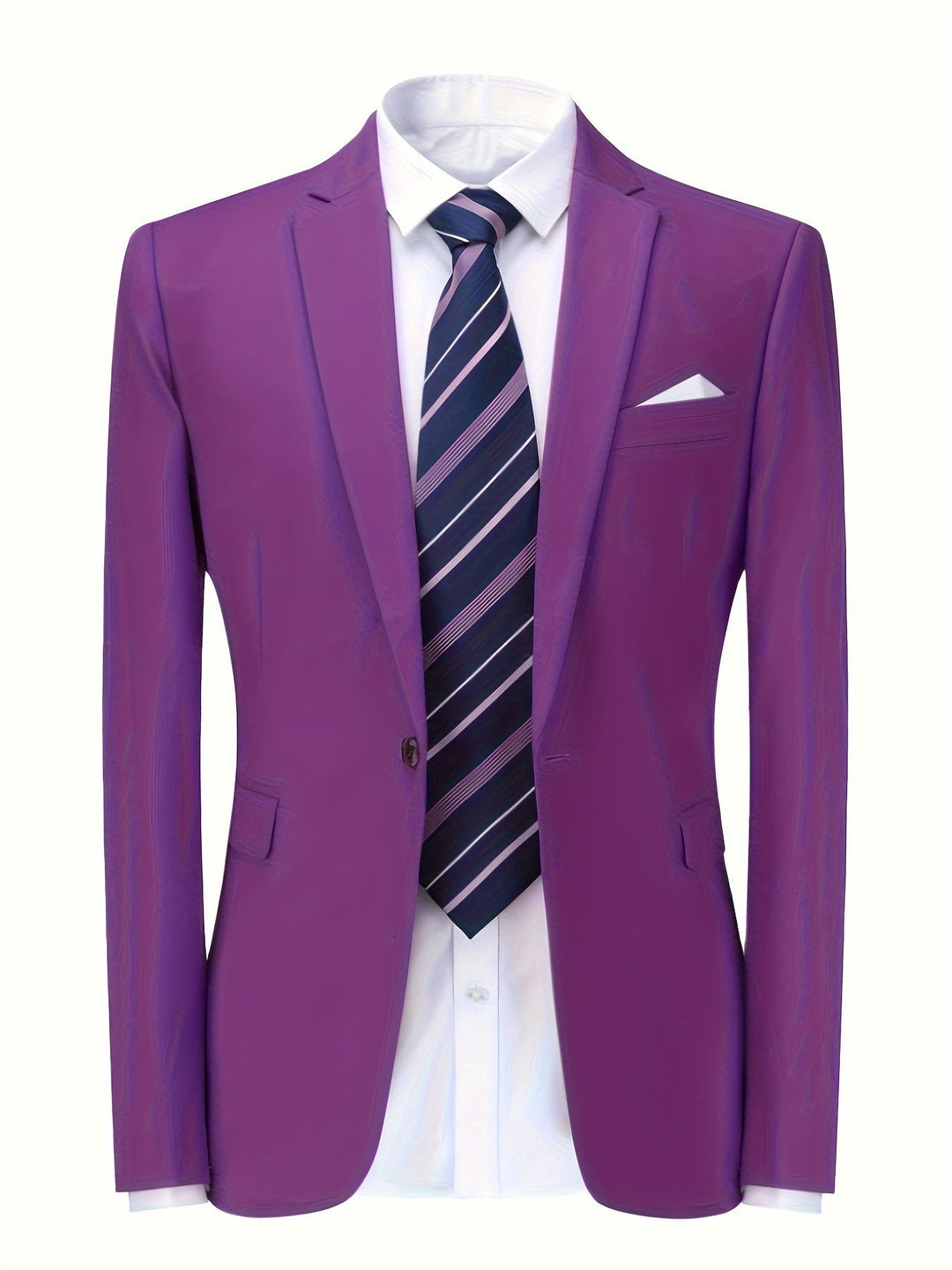Classic Solid Men's Blazer - Floris-Purple-S-State of Style