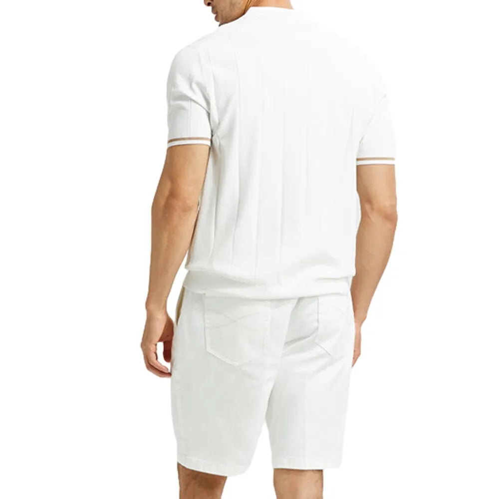 Classic Striped Polo | Textured Comfort-Black-S-State of Style