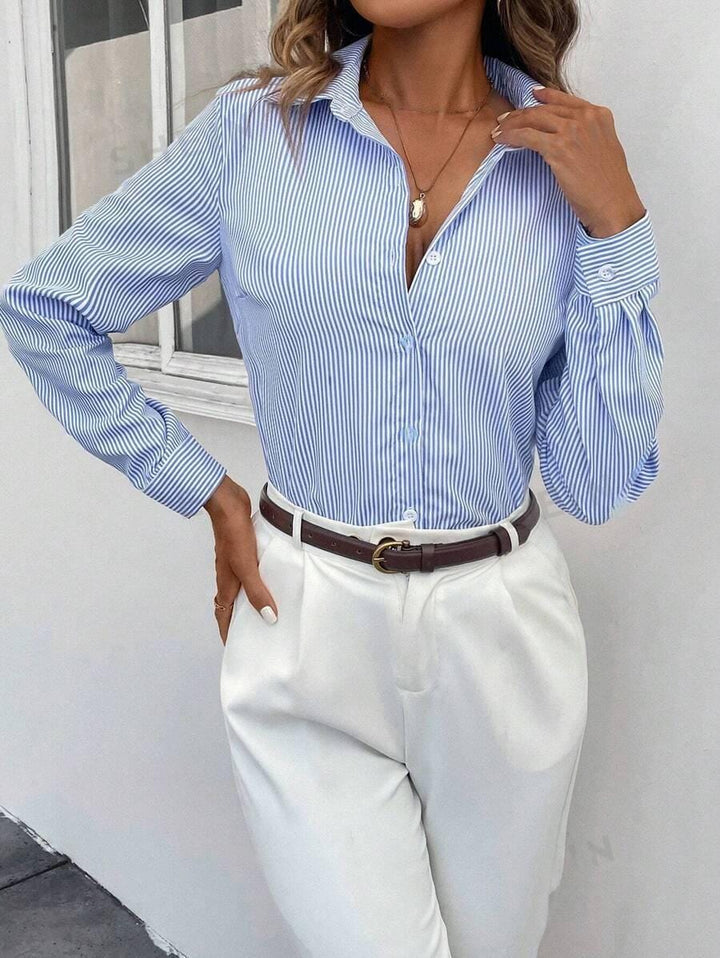 Classic Striped Women's Blouse - Larissa-XS-State of Style