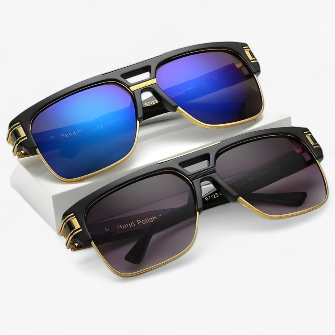 Classic Unisex Mirror Sunglasses – Lynor-Shiny Black-State of Style