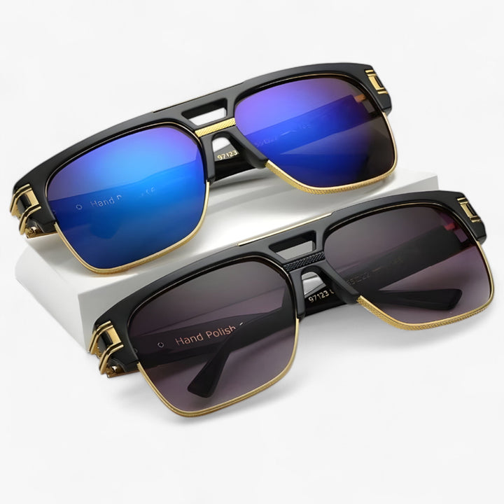 Classic Unisex Mirror Sunglasses – Lynor-Shiny Black-State of Style