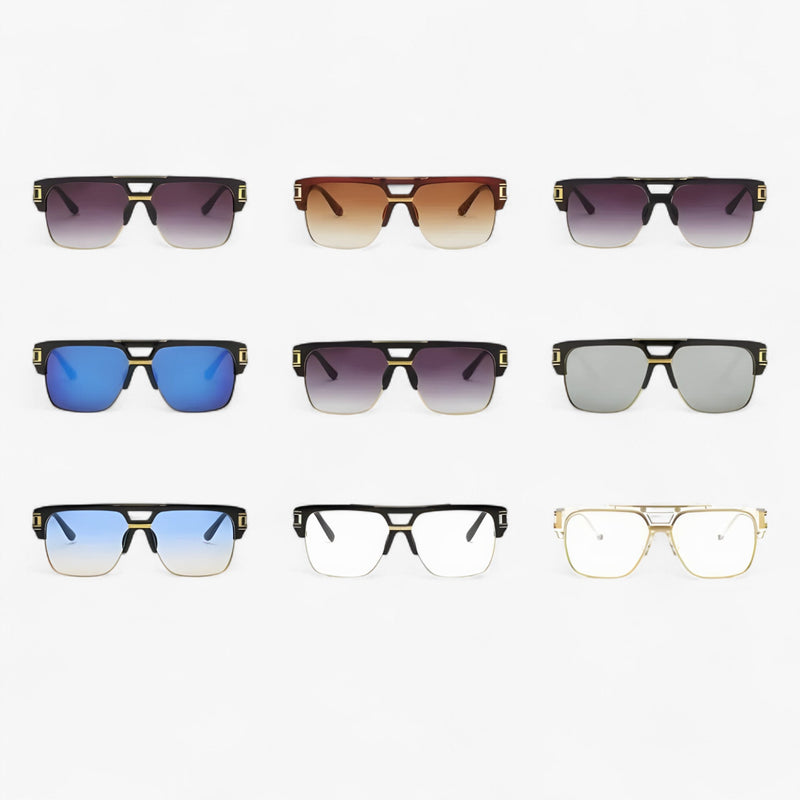 Classic Unisex Mirror Sunglasses – Lynor-Shiny Black-State of Style