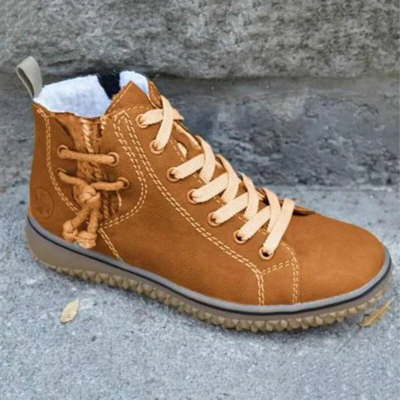 Classic Vintage Leather Winter Boots for Women – Sofia-Brown-5-State of Style
