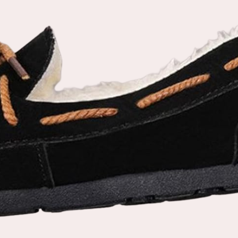 Classic Warm Ladies' Slippers - Selina-Black-3-State of Style