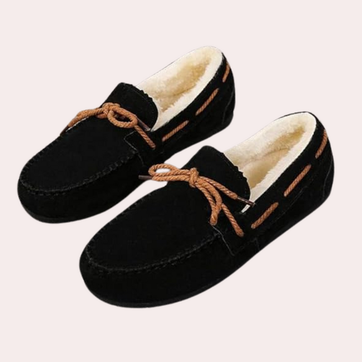 Classic Warm Ladies' Slippers - Selina-Black-3-State of Style