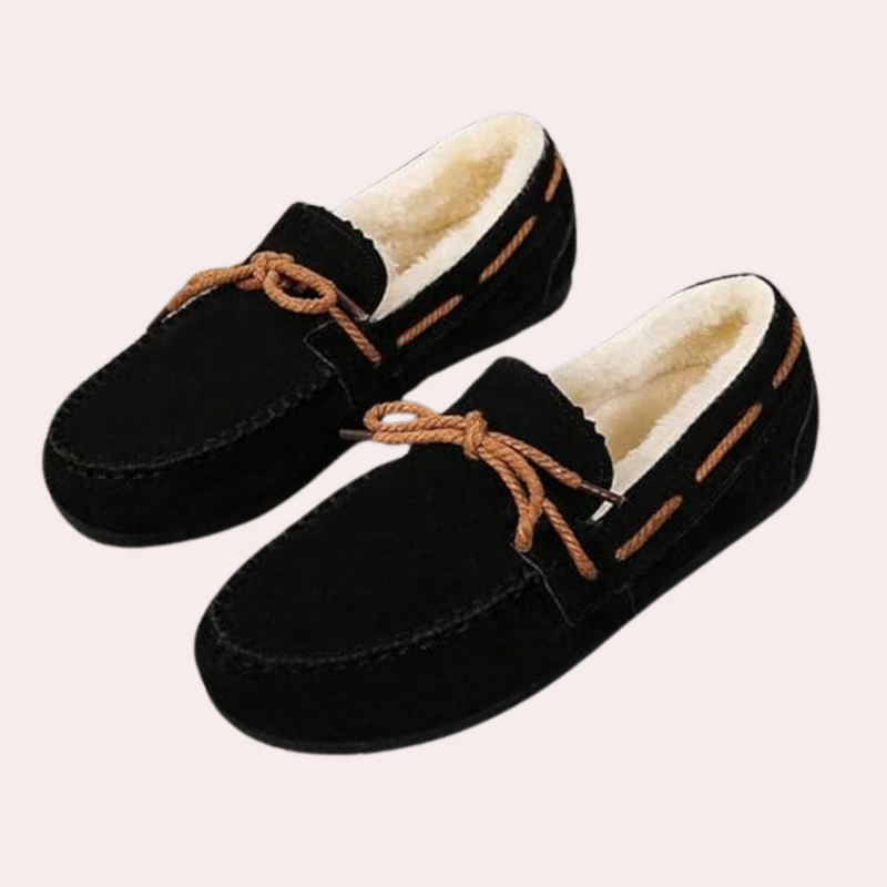 Classic Warm Ladies' Slippers - Selina-Black-3-State of Style