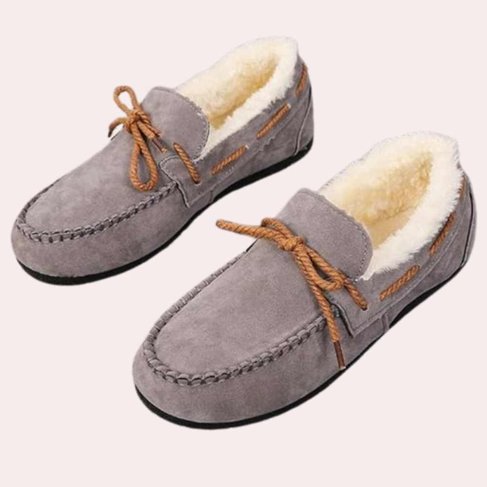 Classic Warm Ladies' Slippers - Selina-Grey-3-State of Style