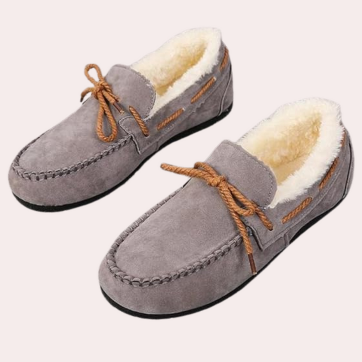 Classic Warm Ladies' Slippers - Selina-Grey-3-State of Style